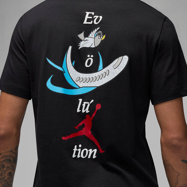 Футболка Air Jordan Evolution T-Shirt 'Black', черный — фото 3