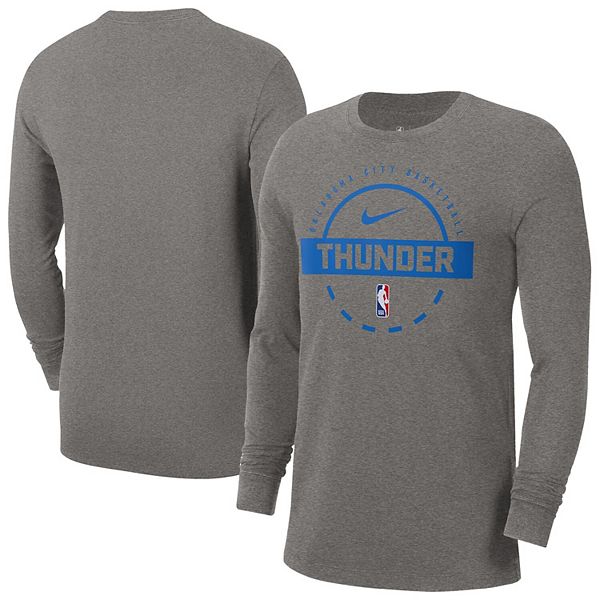 

Мужская футболка Oklahoma City Thunder с длинным рукавом для тренировок, цвет charcoal Nike