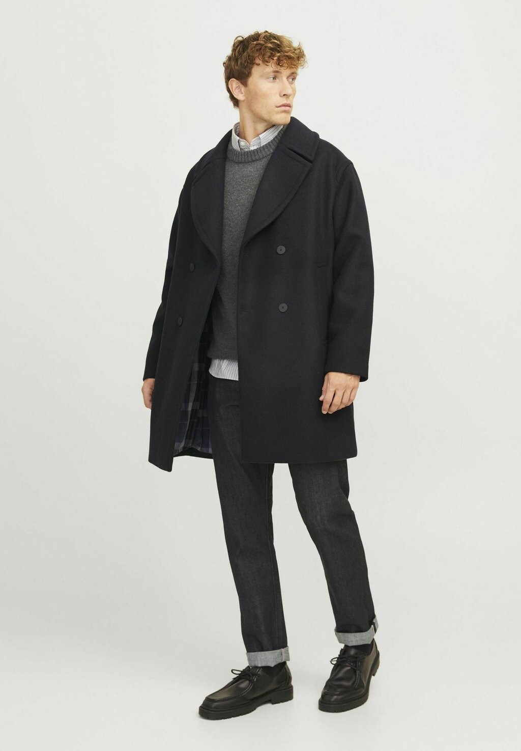 

Короткое пальто BLUORLANDO Jack & Jones PREMIUM, темно-синий