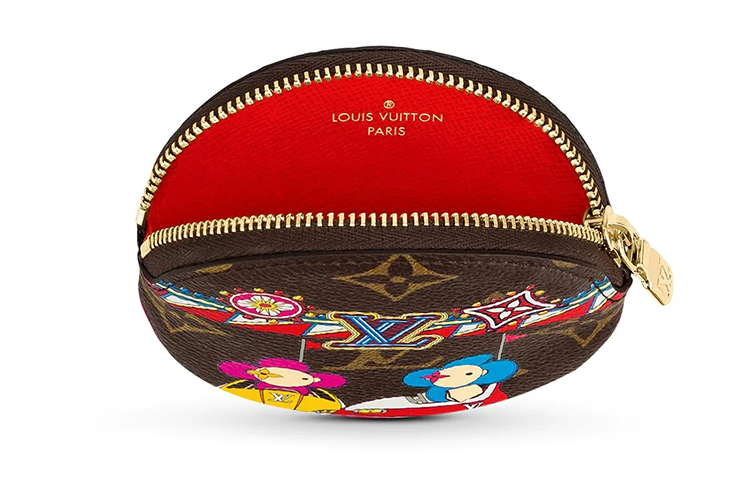 Louis Vuitton Круглый кошелек для монет Monogram Vivienne Holiday Rouge Red — фото 4