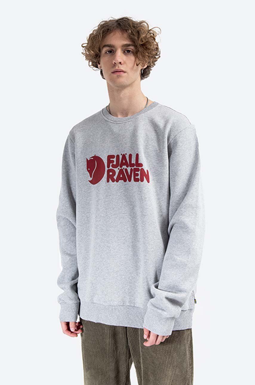 

Хлопковая толстовка Fjallraven Logo Sweater, серый