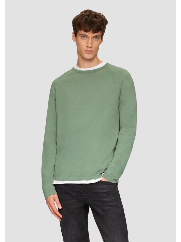 

Пуловер s.Oliver Strickpullover langarm, зеленый