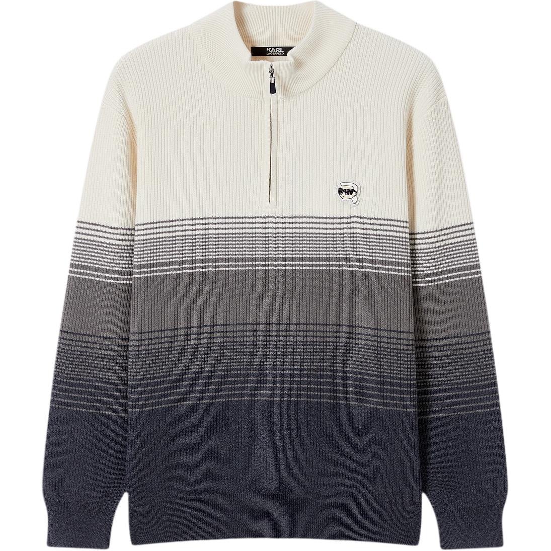 

KARL LAGERFELD SS26 Вязаный свитер для мужчин KARL LAGERFELD / Karl Lagerfeld Jeans, черный heather серый