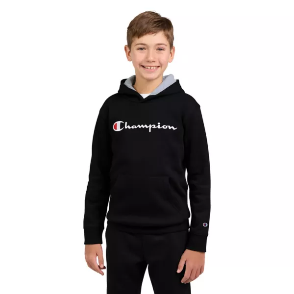 

Толстовка с вышивкой и фирменным принтом для мальчиков 8-20 лет Champion, черный