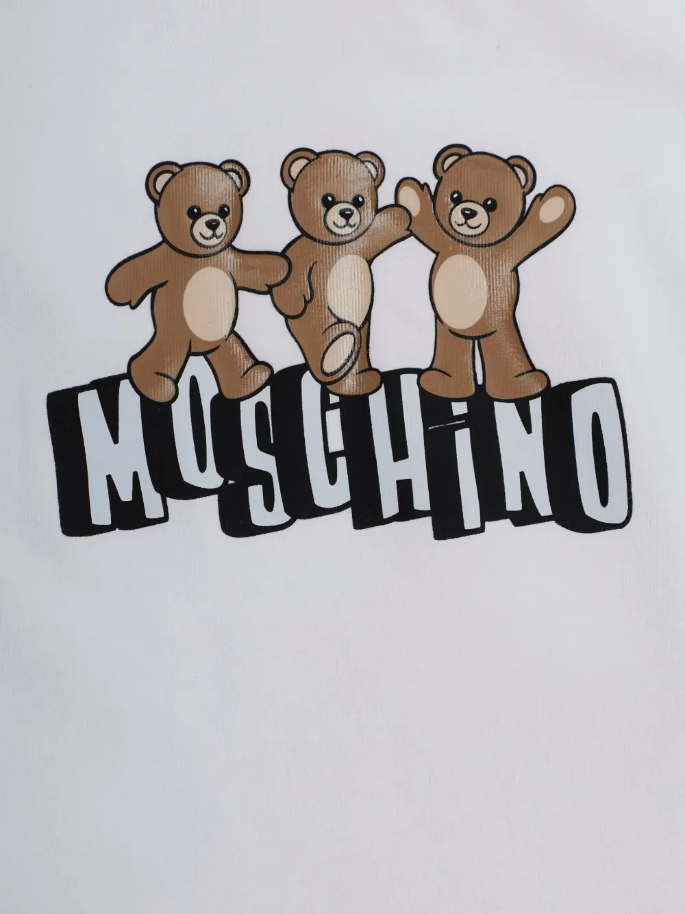 Комплект из Футболка и шортов с логотипом Moschino Kids, белый — фото 3