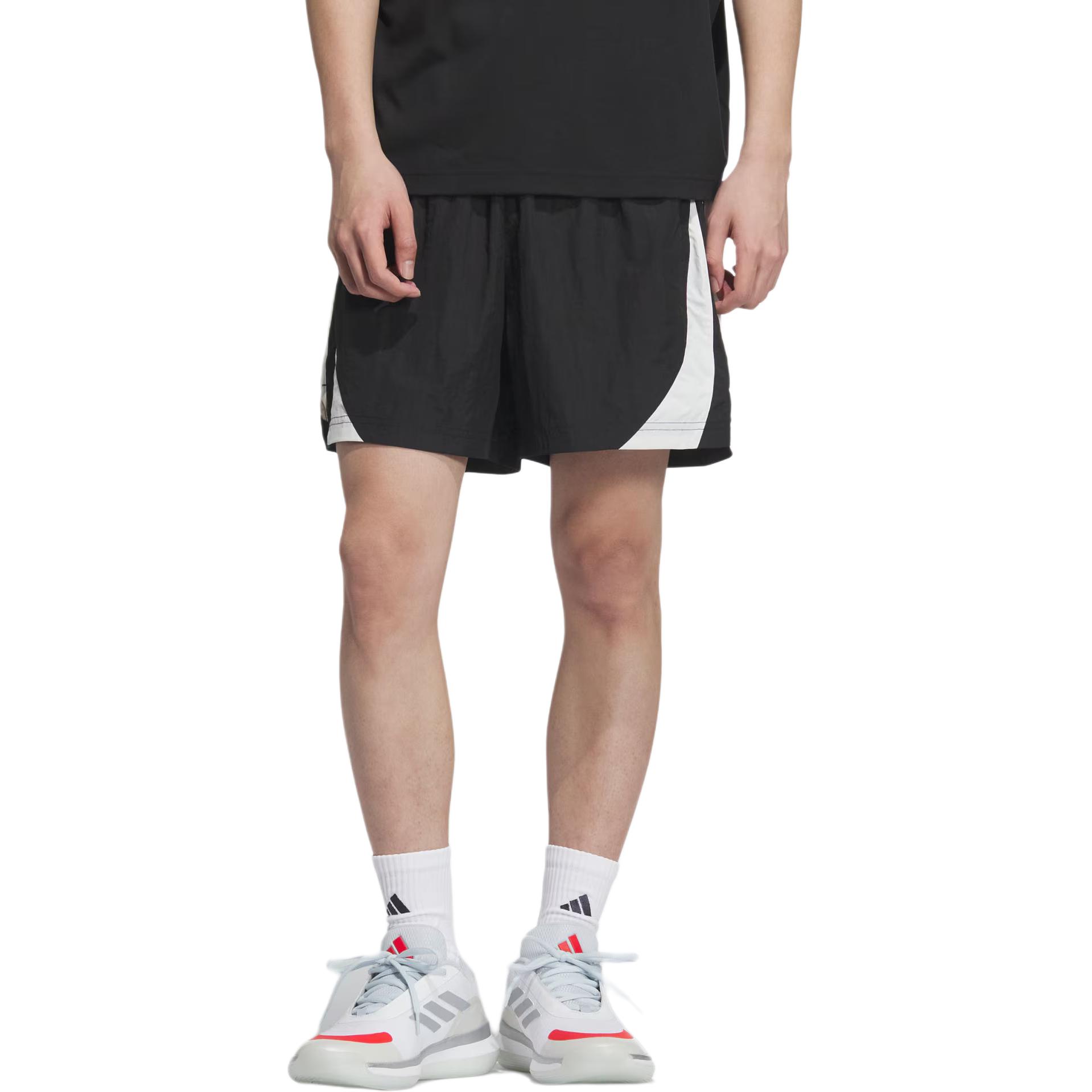Баскетбольные шорты мужские Adidas, черный/серый белый — фото 2