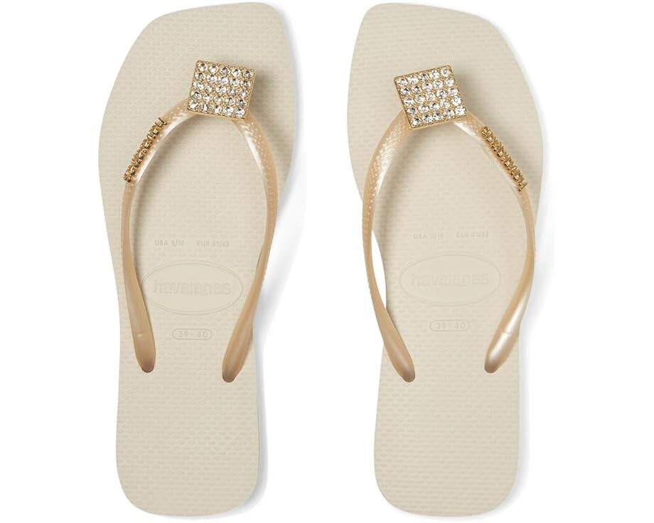 

Сандалии Havaianas Slim Crystal Square Elegance Sandals, бежевый