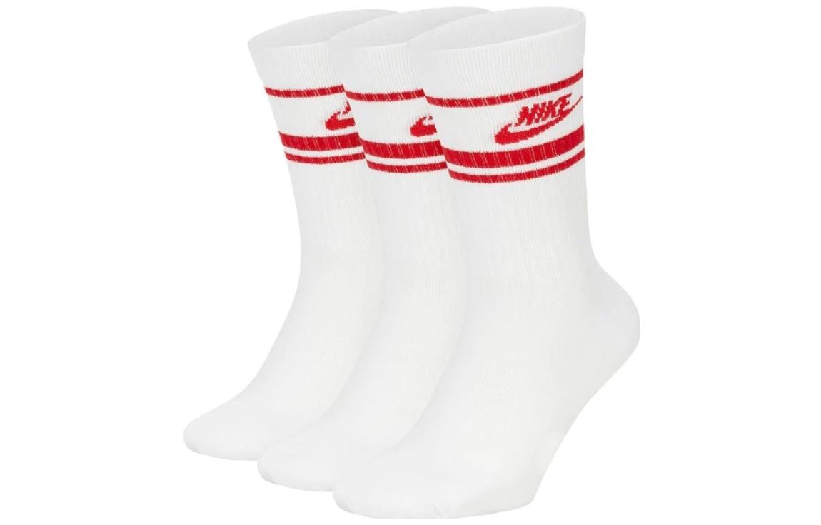 

Унисекс носки до середины икры Nike, 3 пары (красный белый)