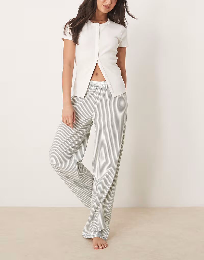 

Брюки Urban Threads Mix & Match из ткани в зеленую полоску