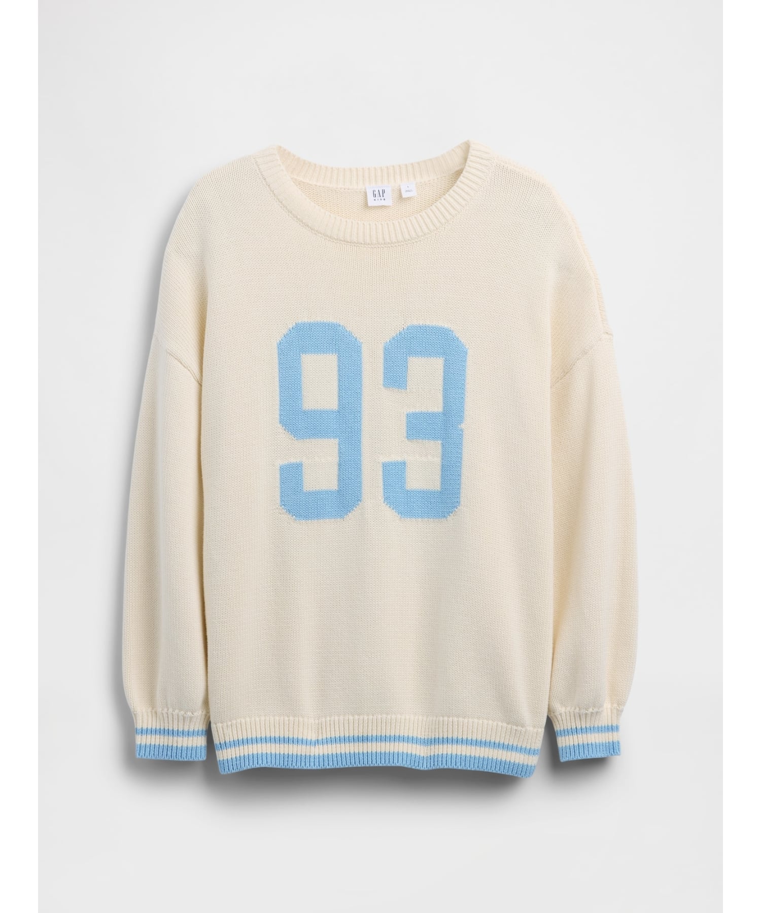 (K) Свободный свитер-туника (детский) GAP, ORGANIC_WHITE — фото 3