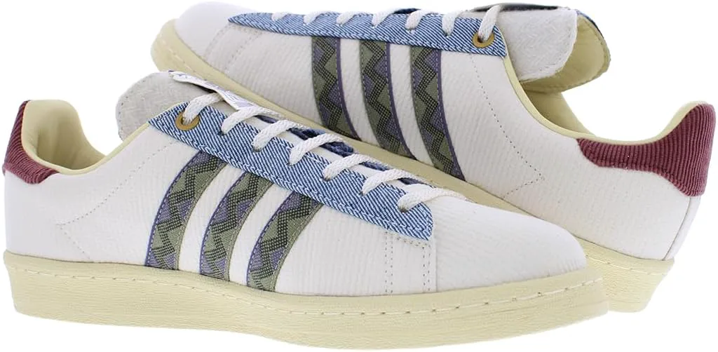 Мужские кроссовки Adidas Campus 80s, белый/зеленый — фото 3