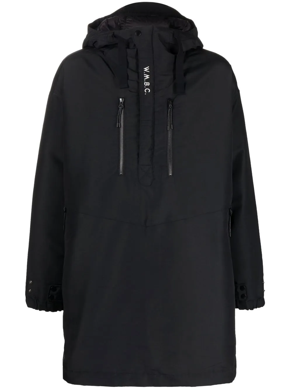 

Пуховик с воротником на молнии White Mountaineering, черный