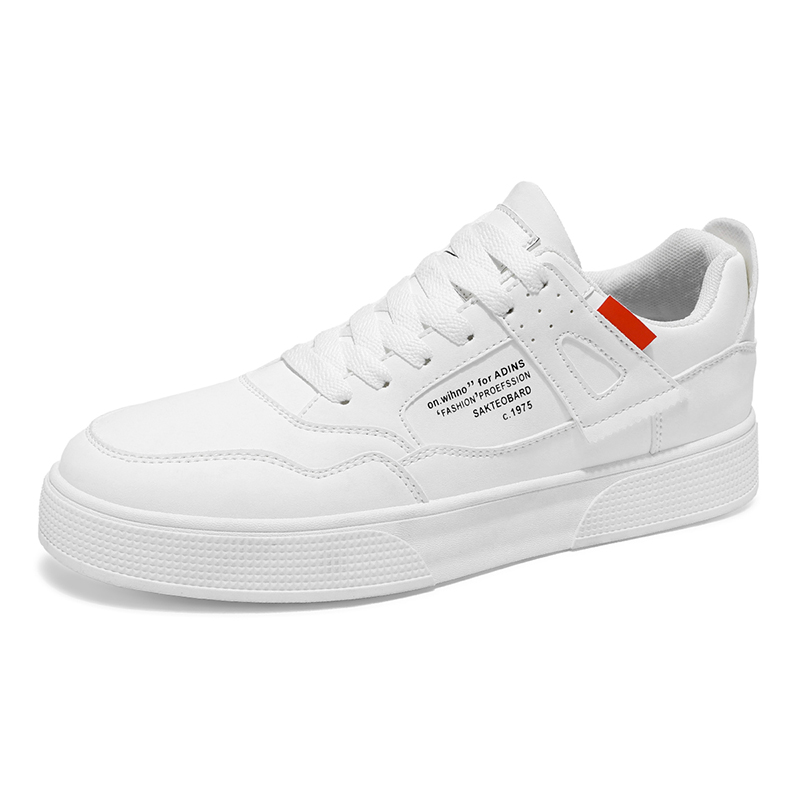 

SHOUBA Мужские низкие скейтерские кеды белые, цвет White