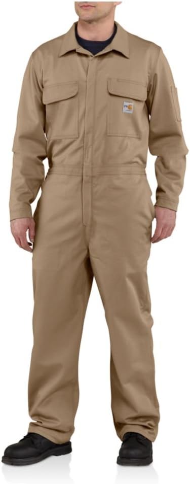 

Carhartt мужской 101017 огнестойкий классический комбинезон из твила, Khaki