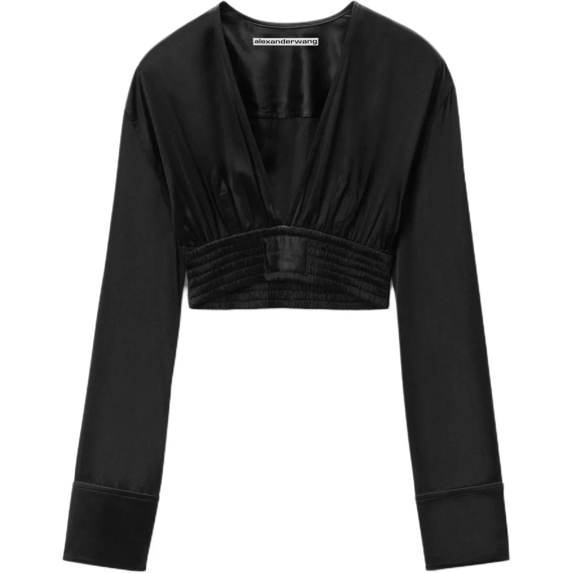 Alexander Wang V-образный эластичный лонгслив черный — фото 3