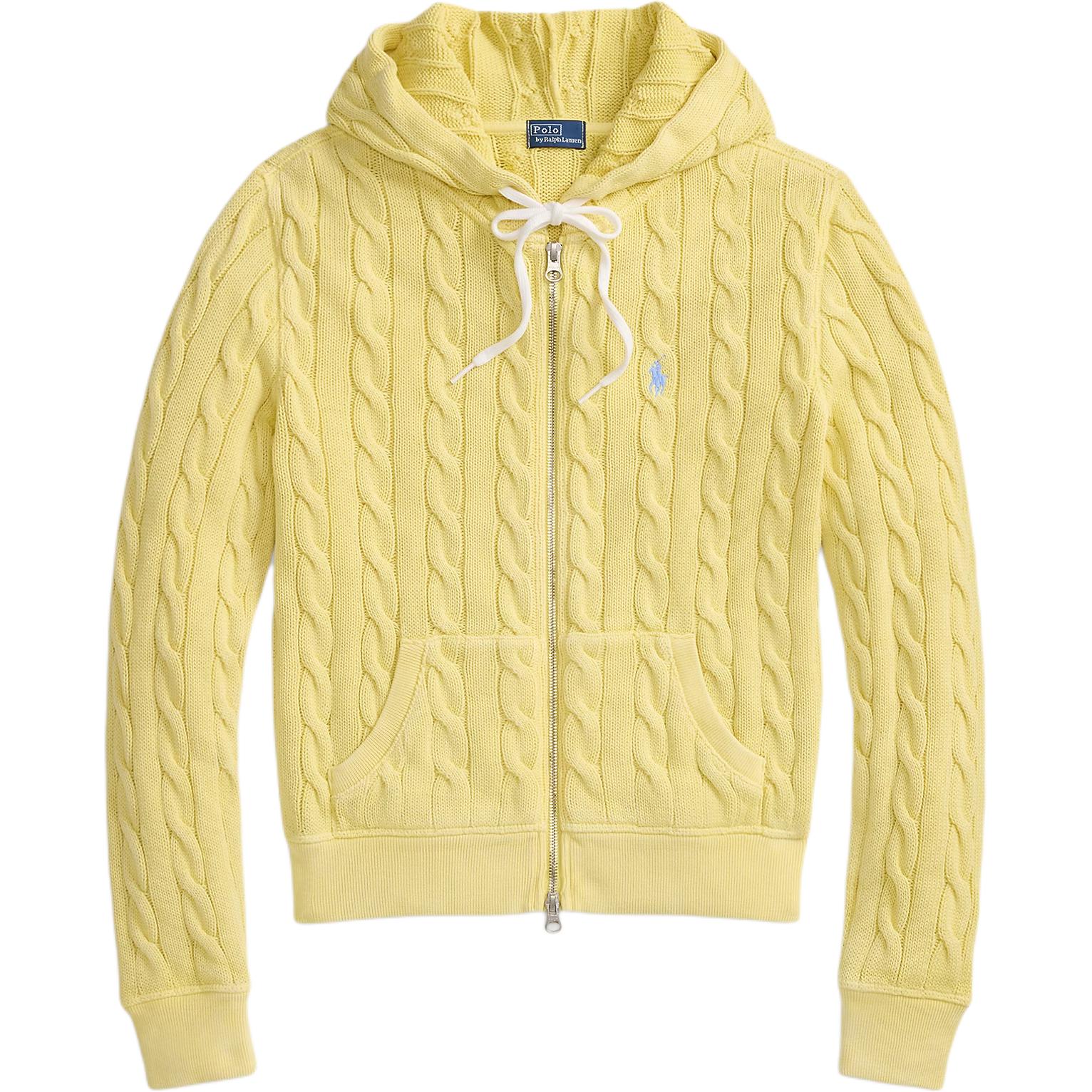 Хлопковая толстовка крупной вязки Polo Ralph Lauren, autumn желтый