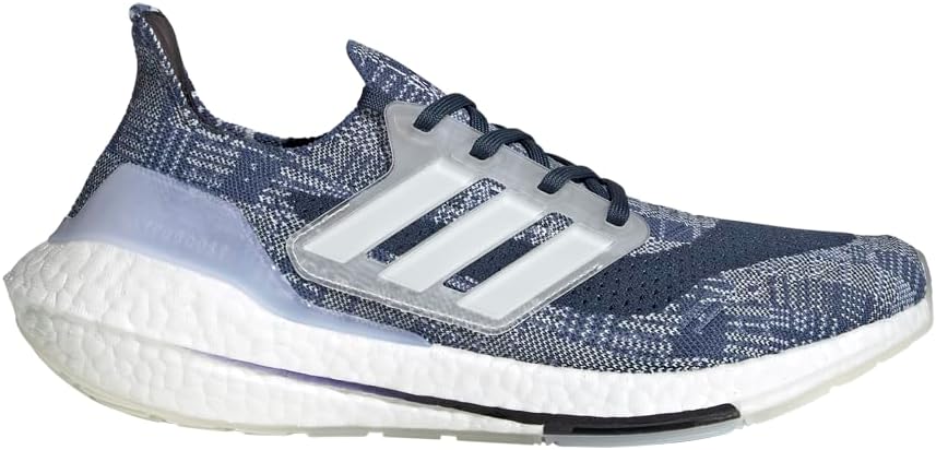Мужские кроссовки Adidas Ultraboost-21, белый/синий/темно-синий — фото 2