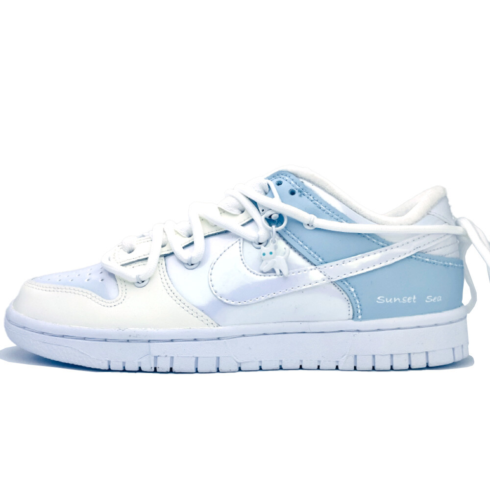 

Кроссовки Nike Dunk Skateboard Shoes Women's Low-Top Blue White, голубой, Синий, Кроссовки Nike Dunk Skateboard Shoes Women's Low-Top Blue White, голубой