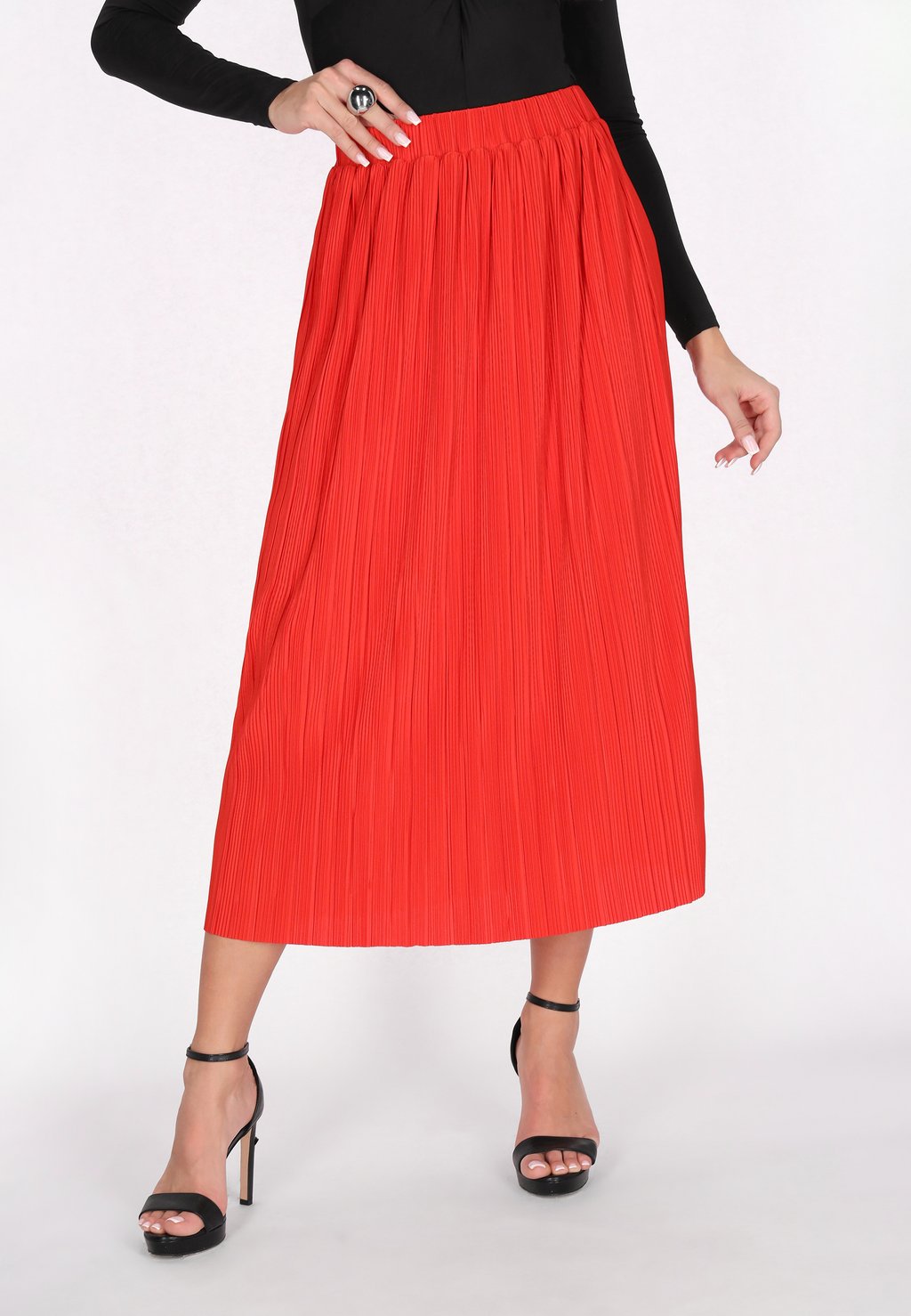 

Юбка А-силуэта Pleated skirt faina, красный