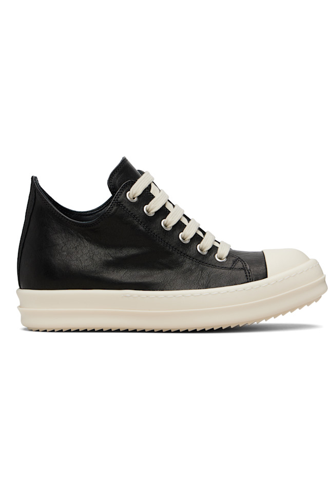 Rick Owens Низкие черные кроссовки Temple