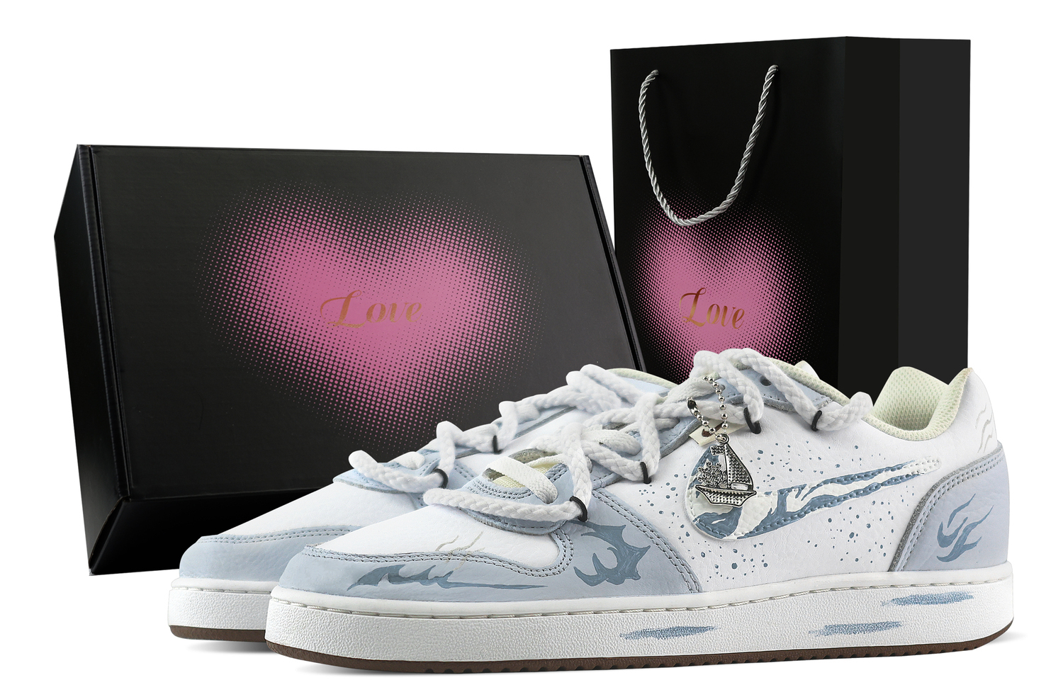 

Eberson cloud flame light cloud, heart box устойчивые к истиранию низкие кроссовки для скейтбординга мужские Nike, светло-голубой