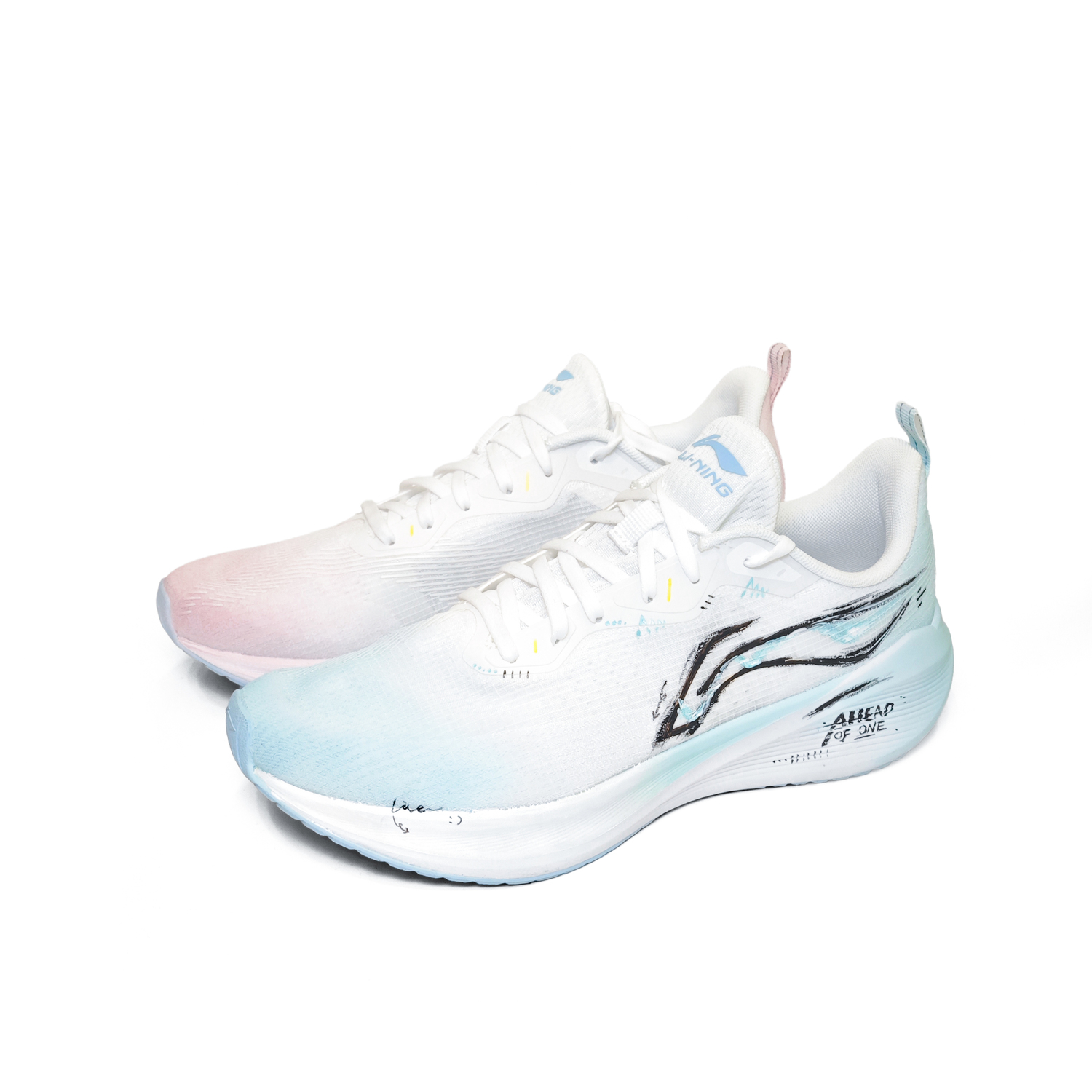 

LINING Беговые кроссовки Wuyue мужские низкие синий, розовый