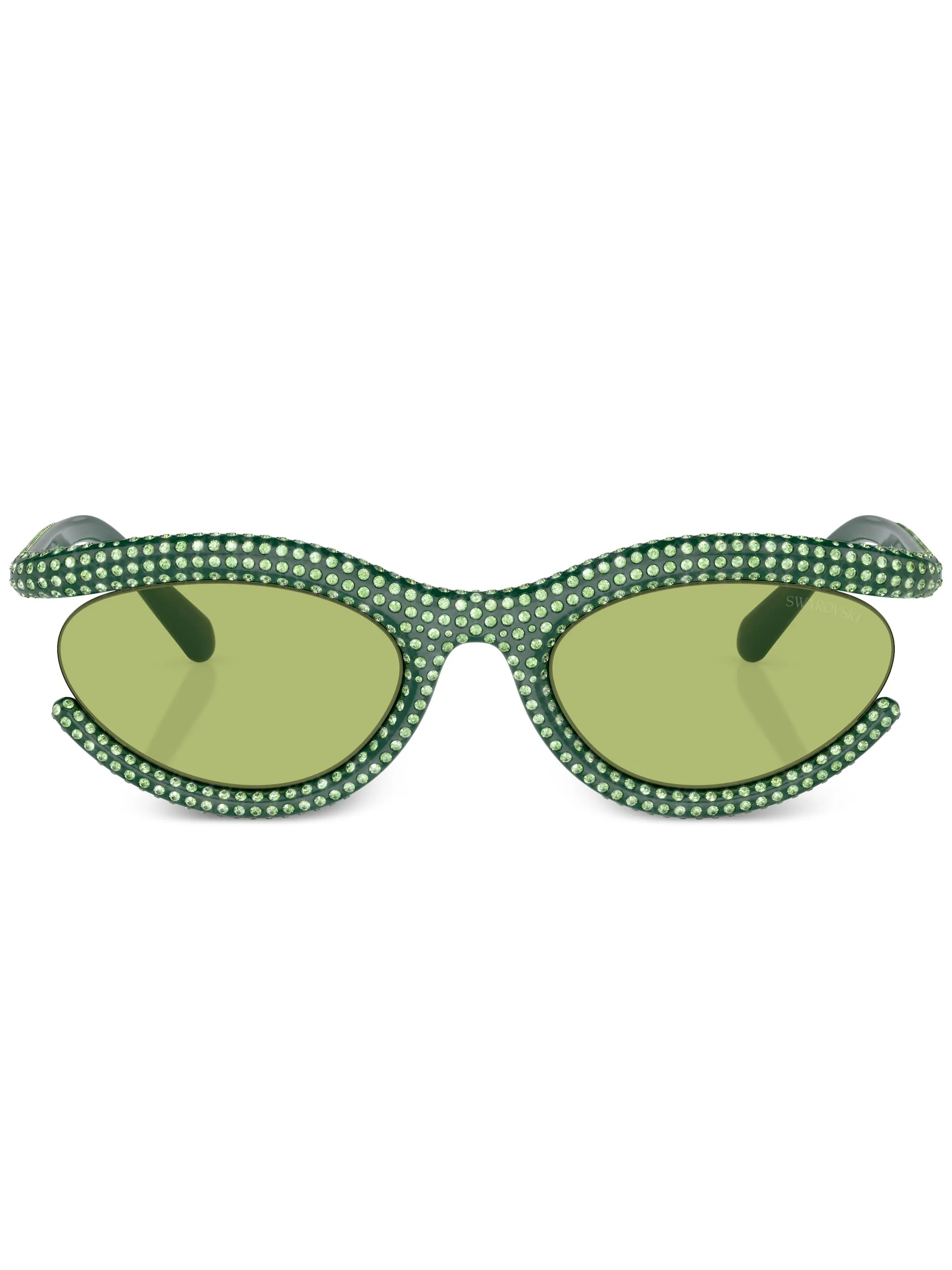 

Солнцезащитные очки в овальной оправе Swarovski Eyewear, зеленый