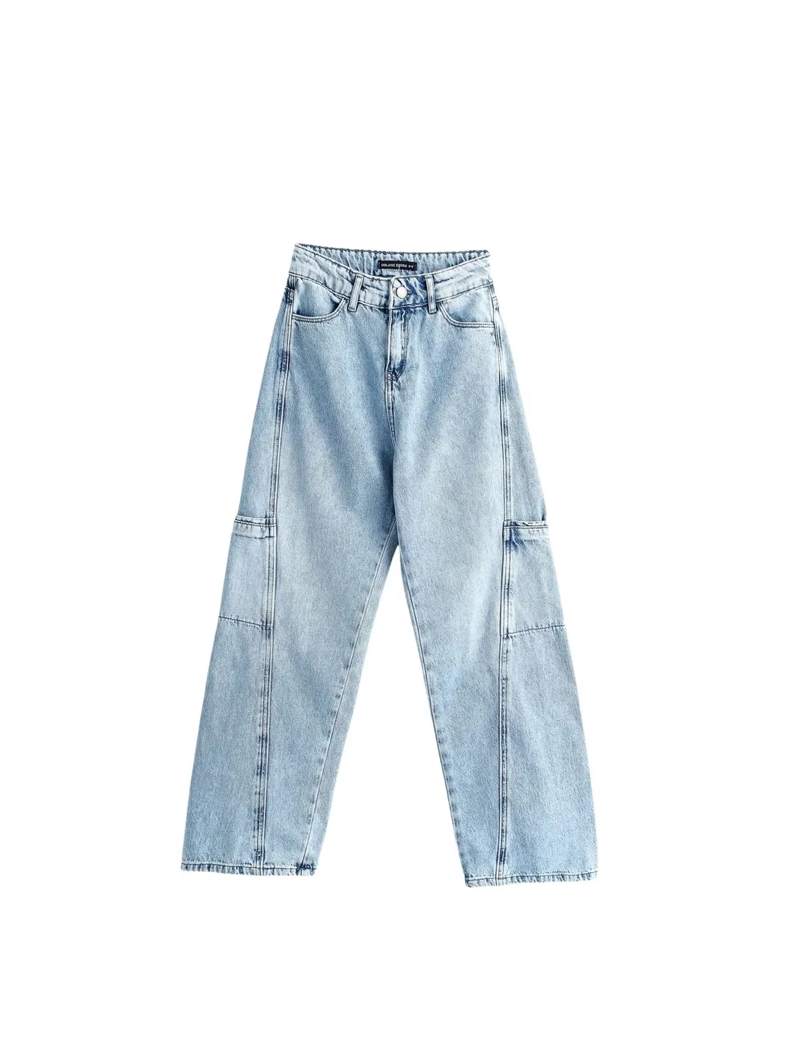 Джинсы с широкими штанинами Solang, Light Blue