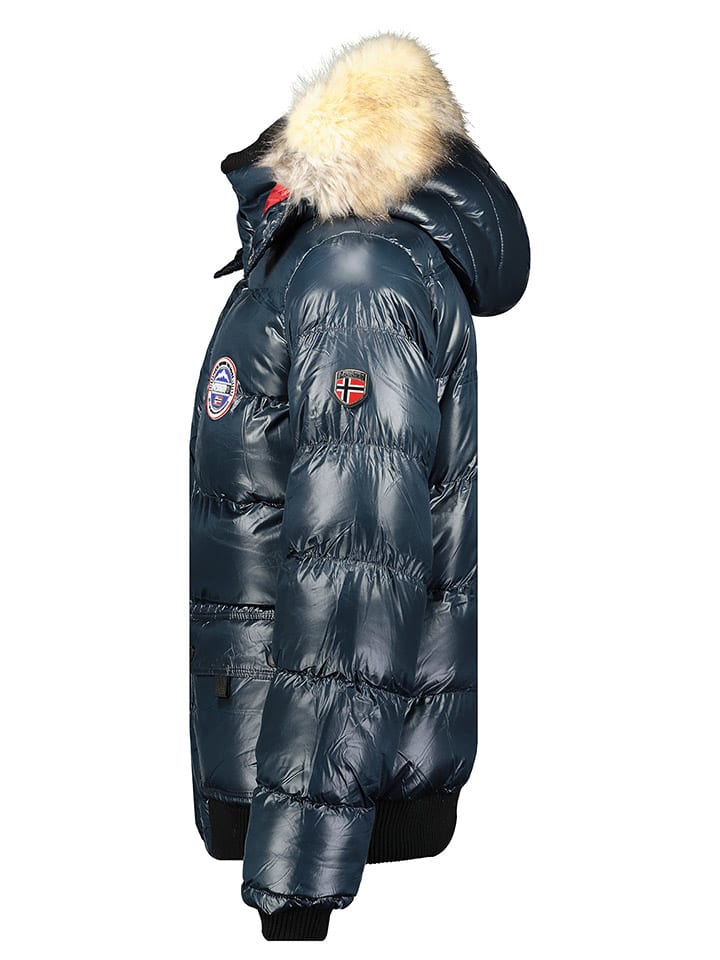Geographical Norway Стеганая куртка "Bugs" темно-синего цвета — фото 4