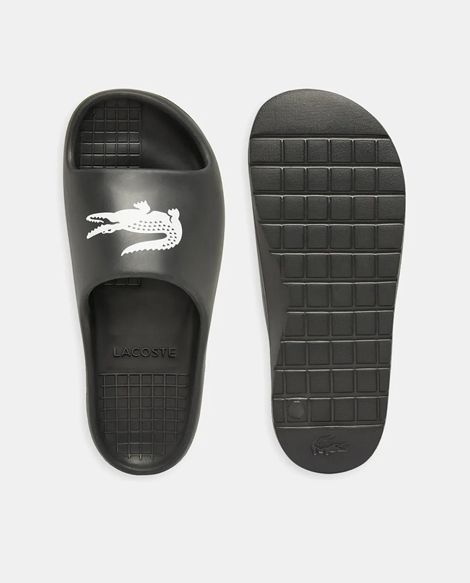 

Мужские прочные пляжные шлепанцы Lacoste, черный