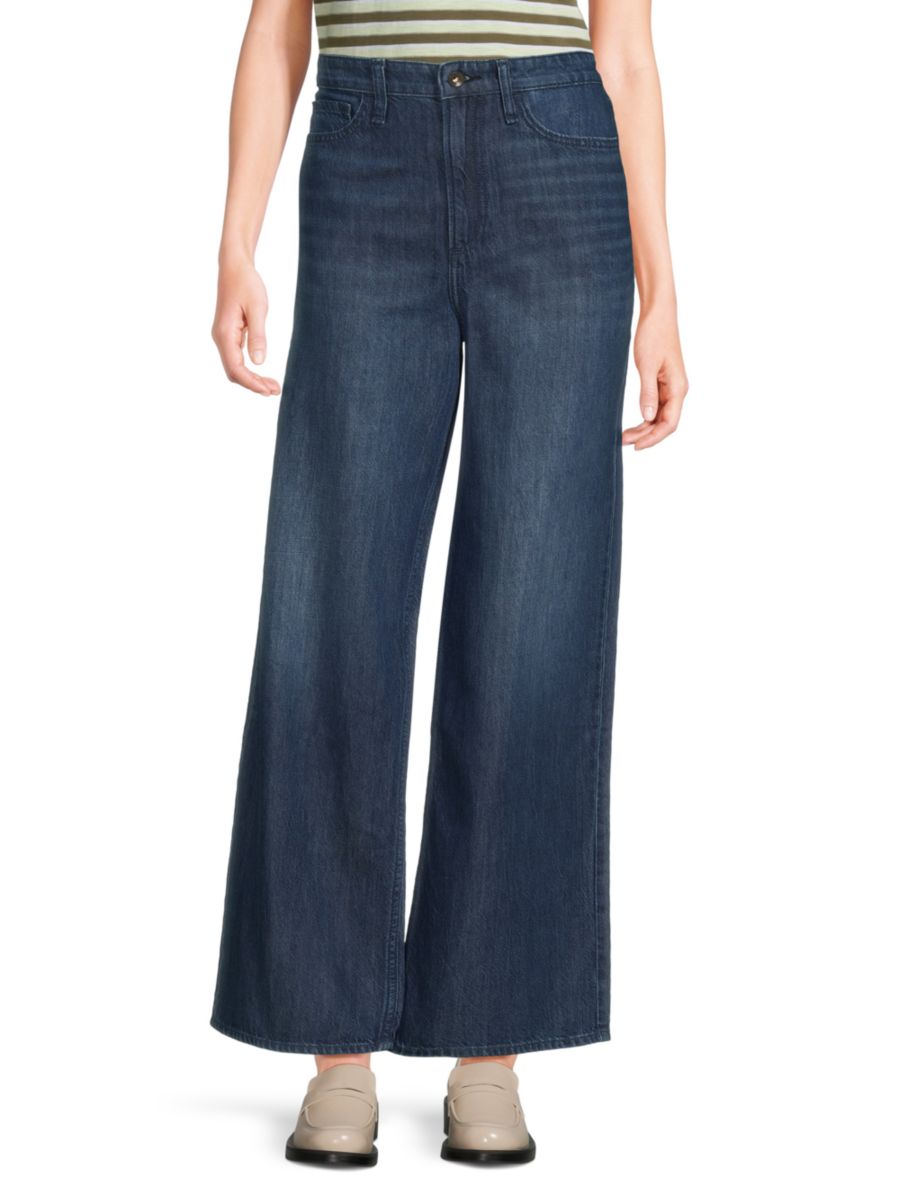 

Джинсы Lori средней посадки с широкими штанинами rag & bone, цвет Dark Wash