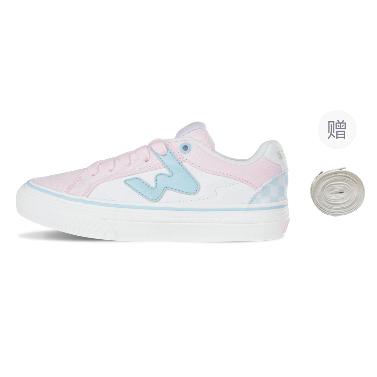 

Скользоустойчивые, износостойкие, легкие низкие кеды Unisex для скейтбординга Ollieskate, синий Pink (Pink/белый Shoelace)