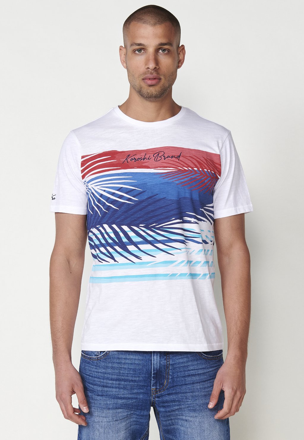 

Футболка с принтом SHORT SLEEVED Koroshi, белый