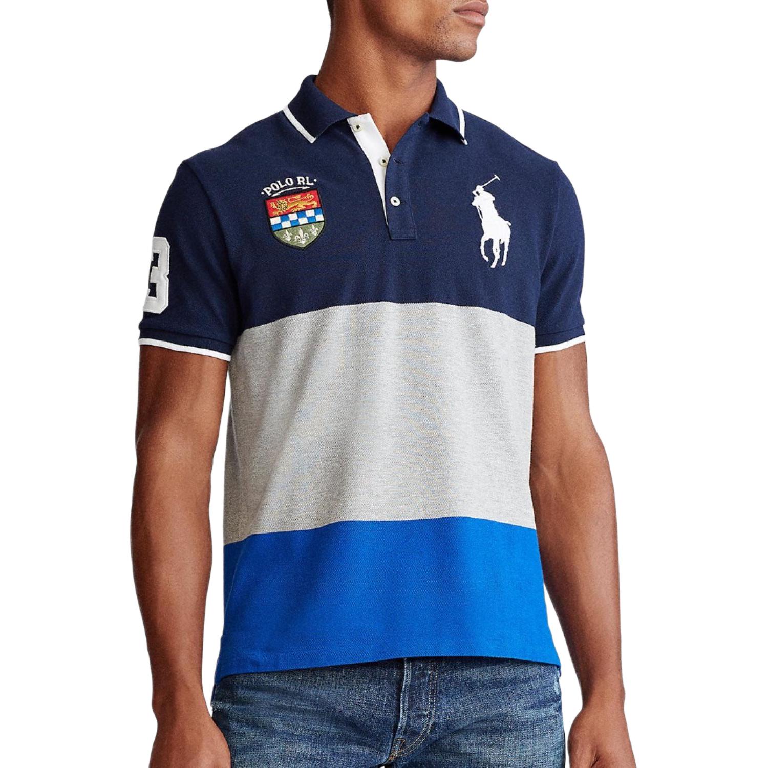 

Футболка поло мужская синяя Polo Ralph Lauren