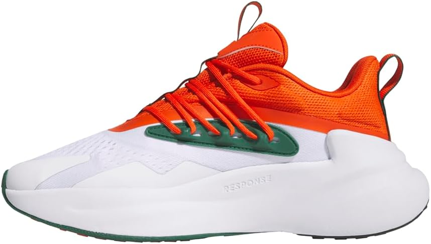 Кроссовки Adidas Унисекс-взрослые NCAA 25/26 Team Alphaboost V2, белый/зеленый/оранжевый — фото 3