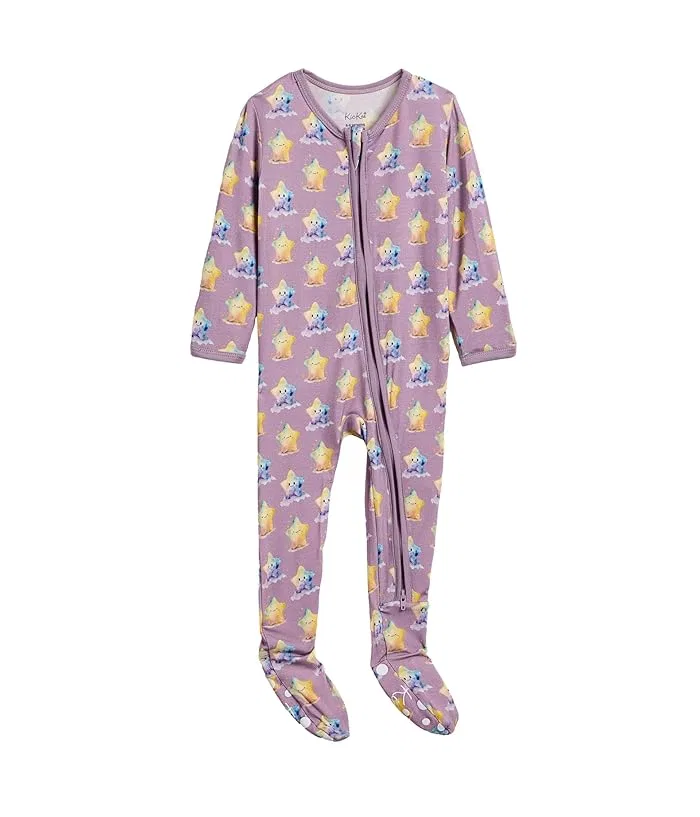 Пижама-слип с двухсторонней молнией Print Footie Kickee Pants Kids, Denim Tractors/Windmills