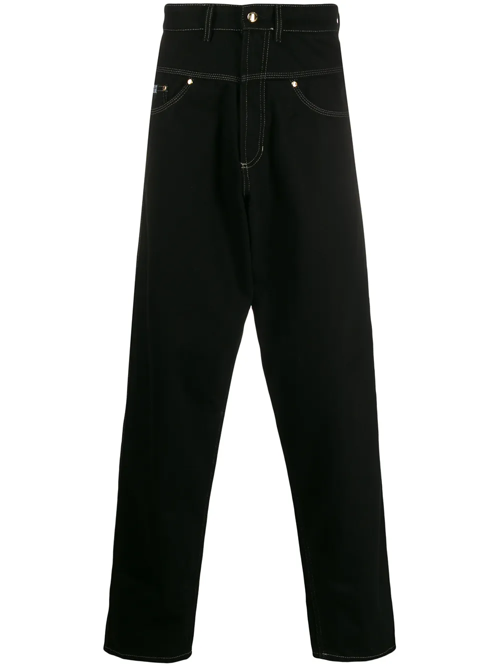 

Джинсы широкого кроя с низким шаговым швом Versace Jeans Couture, черный