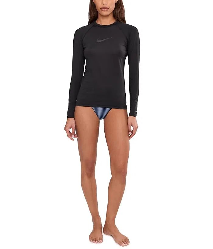 Рашгард Nike Dri-FIT UV Long Sleeve Hydroguard, Black — фото 2