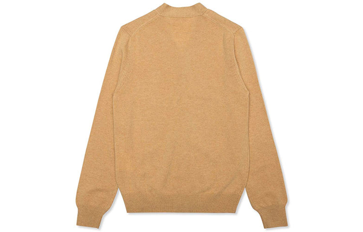 Кардиган COMME des GARCONS PLAY Cardigan White Heart 'Camel' AZ-N066-051-2, бежевый — фото 2