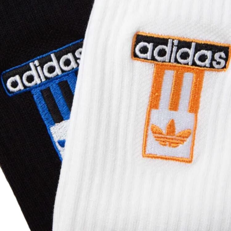 Носки Adidas Originals Adibreak Crew Socks 2 Pairs, белый/черный — фото 2
