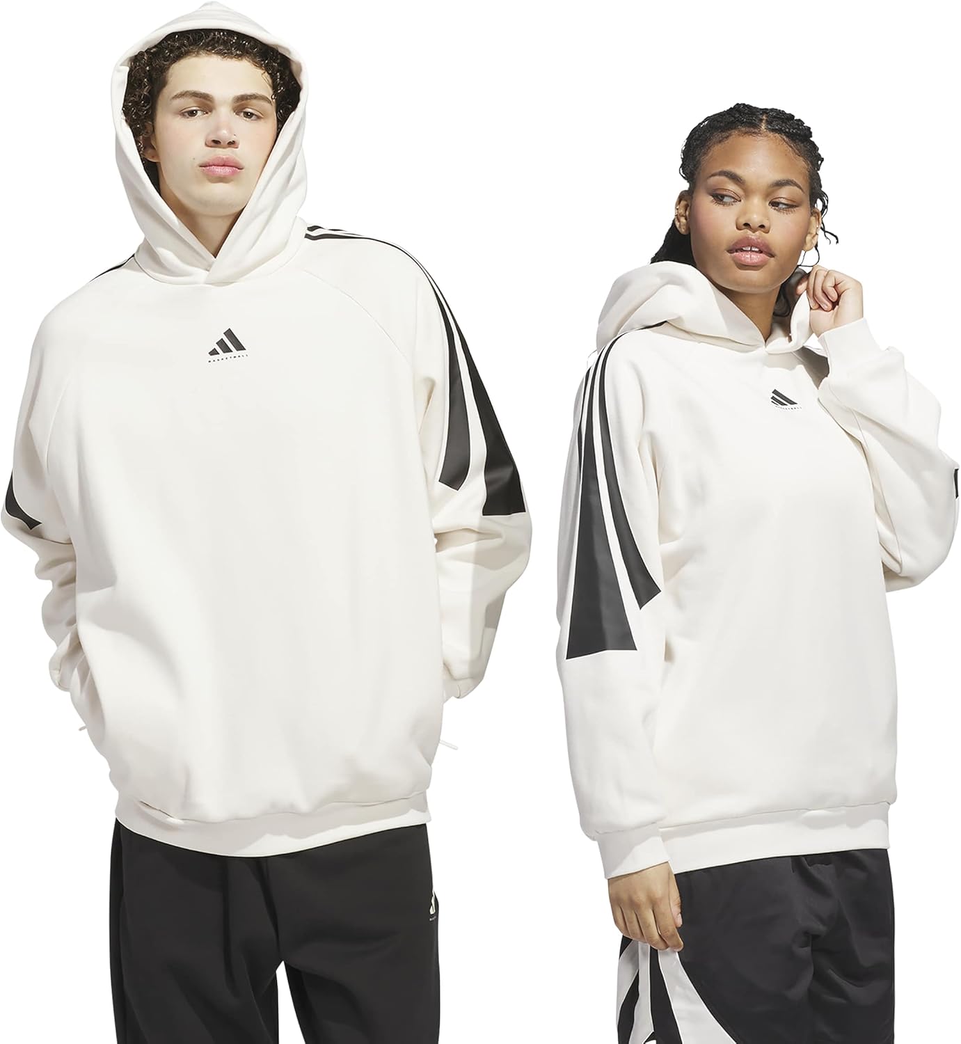 Худи adidas ADI Baseball 3-Stripes, мужская, размер L9772, белый — фото 4