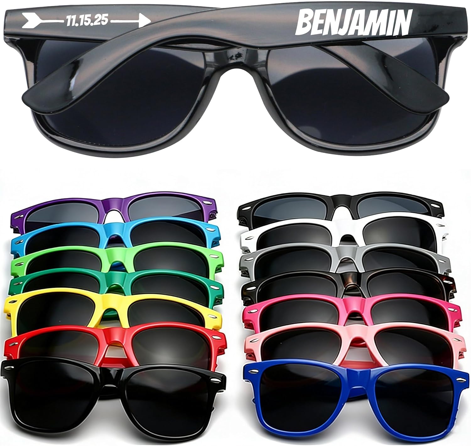 

Персонализированные солнцезащитные очки оптом, изготовление на заказ, свадебные солнцезащитные очки, солнцезащитные очки для девичников, солнцезащитные очки для женщин и мужчин DFDG, Black