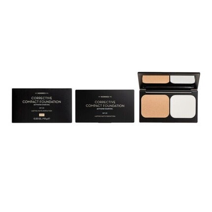 Корректирующая компактная основа с активированным углем Spf 20 Lasting Mat 9,5G, Korres — фото 3