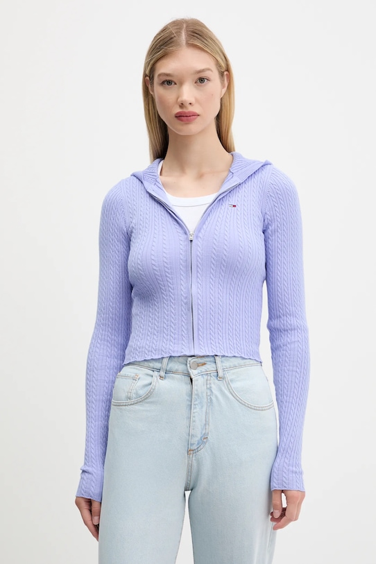 

Кардиган Tommy Jeans, фиолетовый