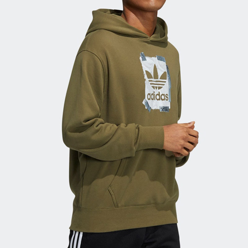 Худи adidas originals Logo HL4102, зеленый — фото 3