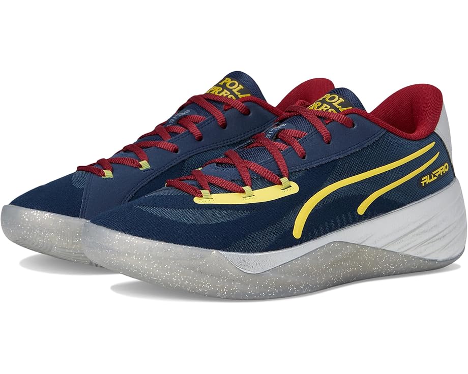 

Кроссовки PUMA All-Pro Nitro Polar Express, цвет Club Navy/Intense Red/Golden Fog/Yellow Blaze/Silver Mist