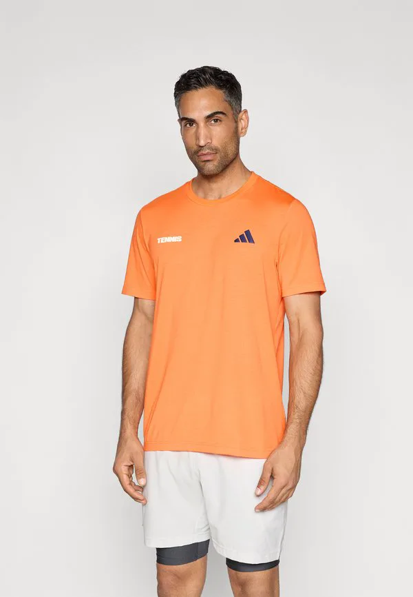 Футболка с принтом "горячее яйцо" (спортивная) Adidas Performance, Pure Orange — фото 3