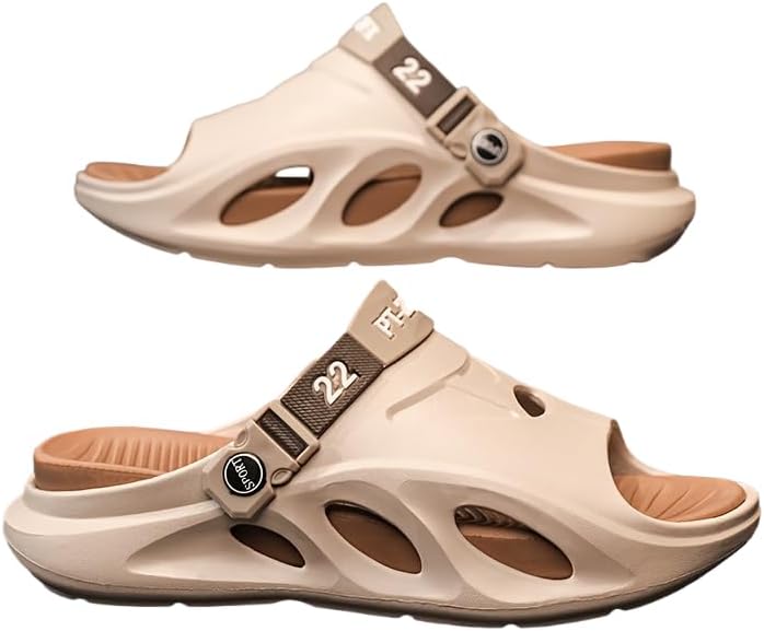 

Мужские шлепанцы HCHCTRY EVA, нескользящие, быстросохнущие, с открытым носком, для дома и улицы, летние пляжные шлепанцы для мужчин, хаки