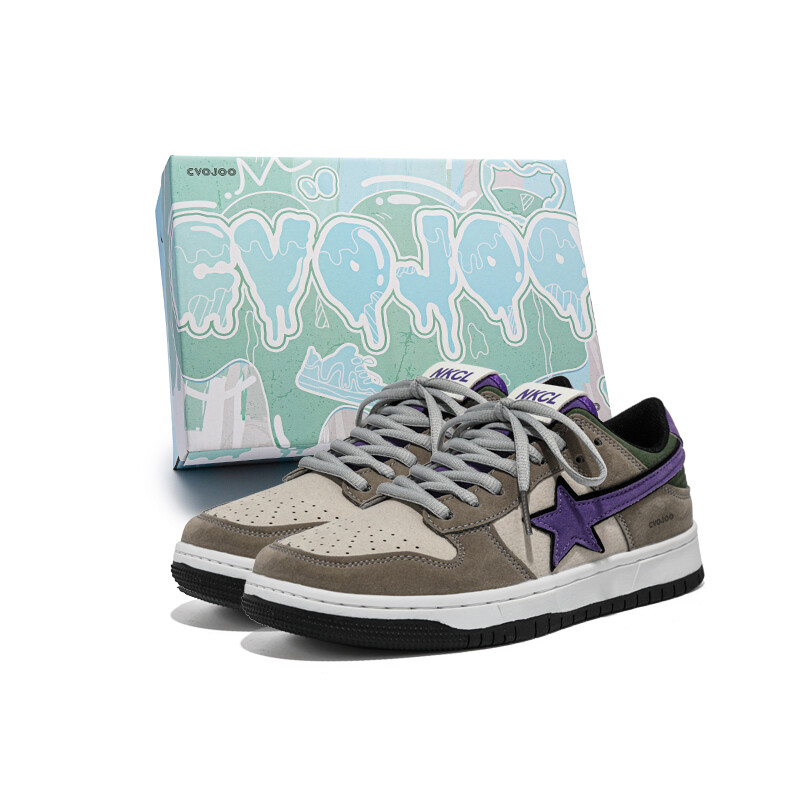 

Кроссовки CVOJOO Skateboarding Shoes Unisex Low-top Purple, фиолетовый