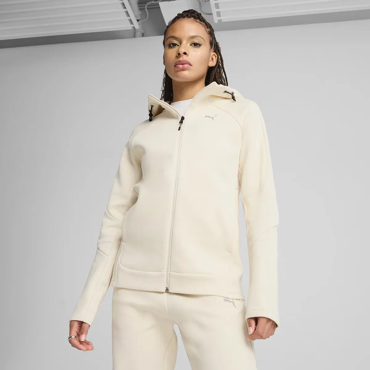 

Женская толстовка с капюшоном Evostripe на молнии DK Puma Sweatsty, коричневый